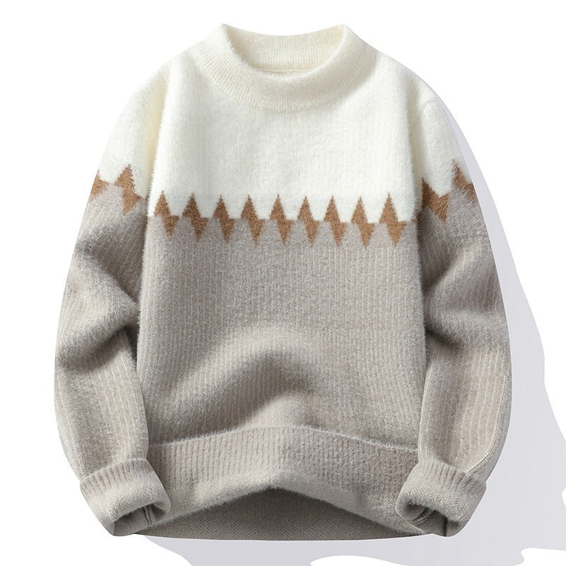Autumn And Winter Round Neck Men's Knitwear