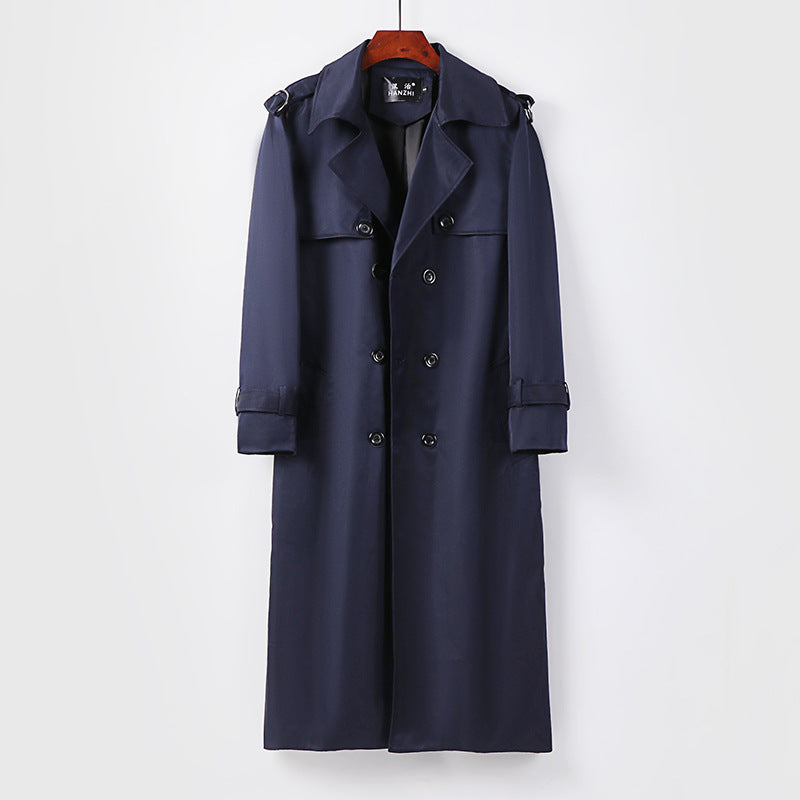 Men's Thickened Plus Size Over-the-knee Trench Coat