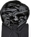 Brushed Hoody Silk Lining Hat Cotton Mixed Polyester hoodie