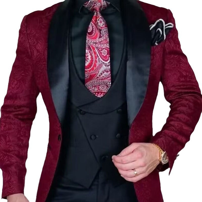 Men's Three-piece Slim-fit Business Suit