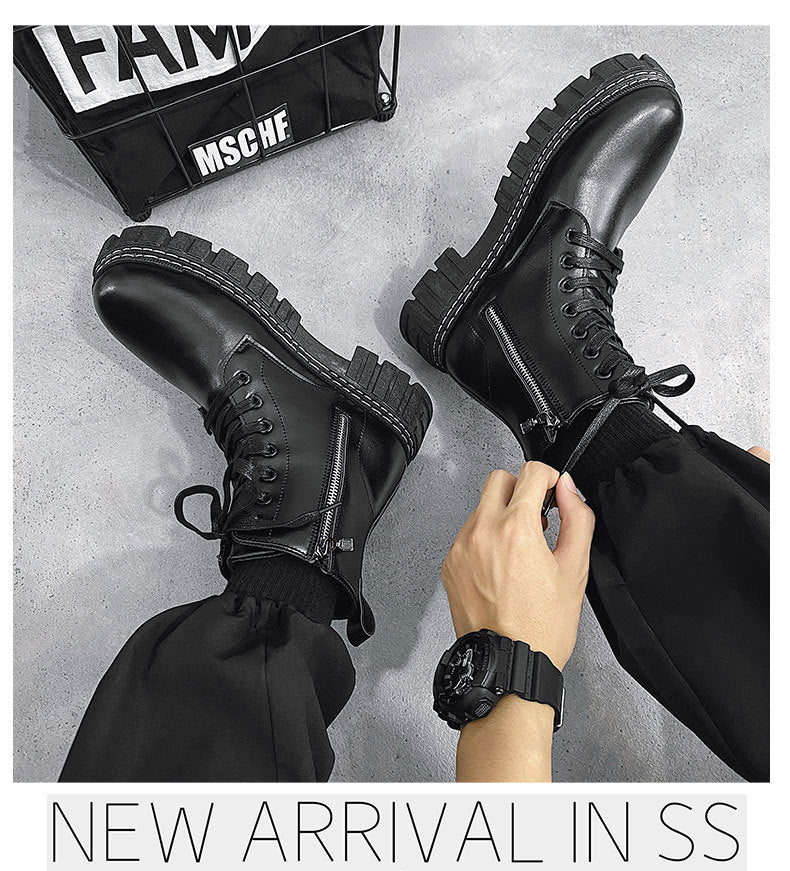 Martin Boots Men's British Style Side Zipper boots