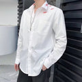 Men's Long-sleeved Lipstick Lip Print Shirt