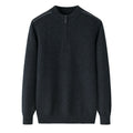 Men's Zipped Round Neck Woolen Sweater