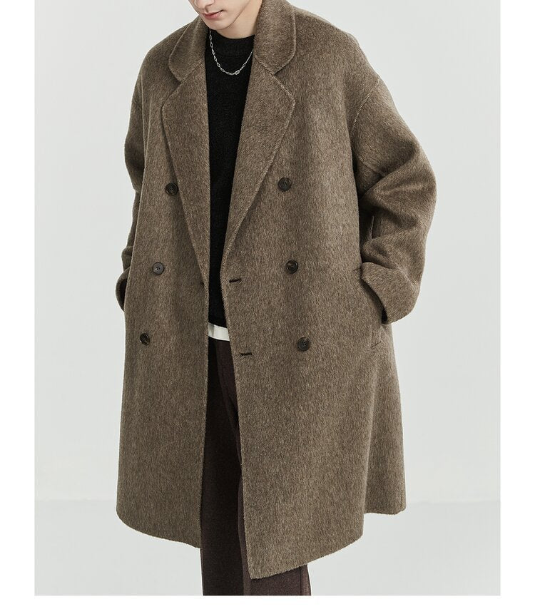 Double-sided Woolen Men's Mid-length Coat