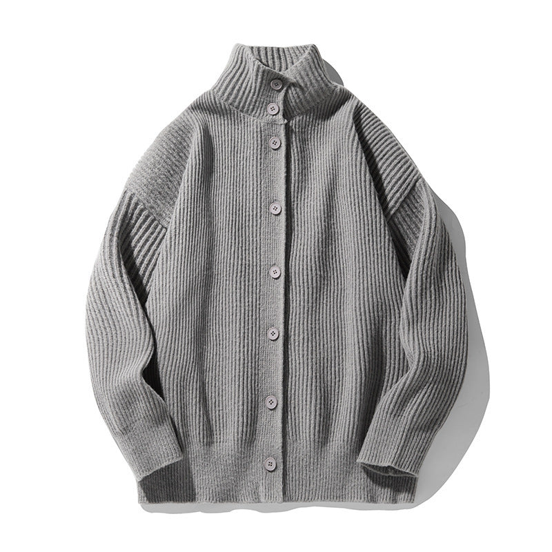 Japanese-style Retro Turtleneck Cardigan Sweater