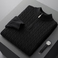 Pure Wool Men's Half-high Collar Pullover Sweater