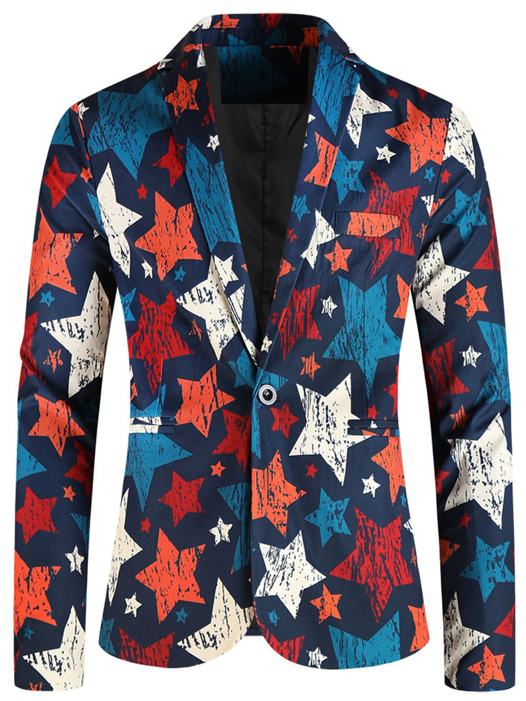 One Button Printing Leisure Suit men