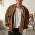 Maillard Suede Solid Color Casual Men's Jackets