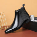 British Style Square Heel Business Formal Leather Shoes