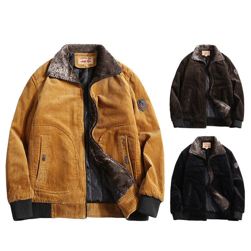 Corduroy Men's Warm Cotton Coat