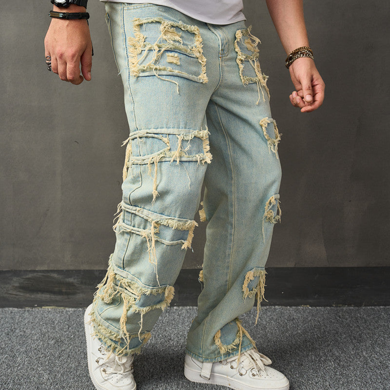 Retro Wide Leg Jeans For Men
