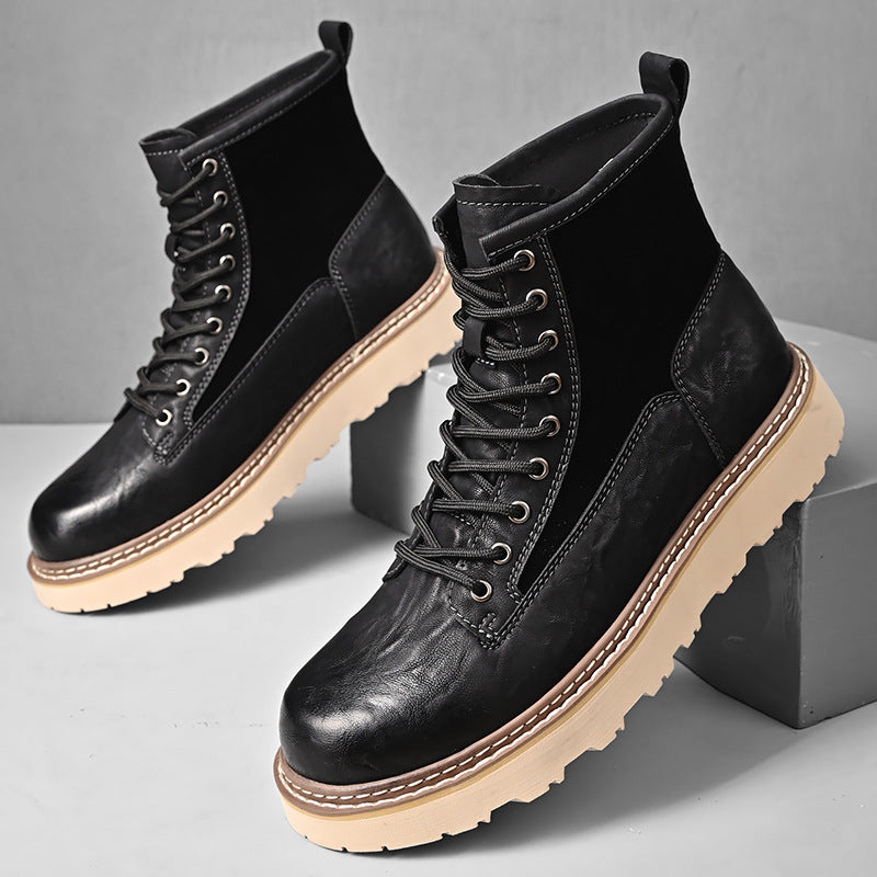 Men's High-top British Style Working Boots