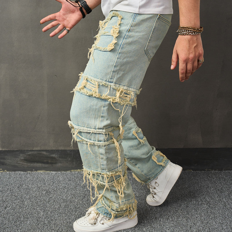 Retro Wide Leg Jeans For Men