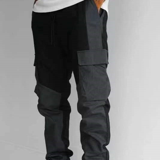 Large Pocket Stitching Trousers Men's
