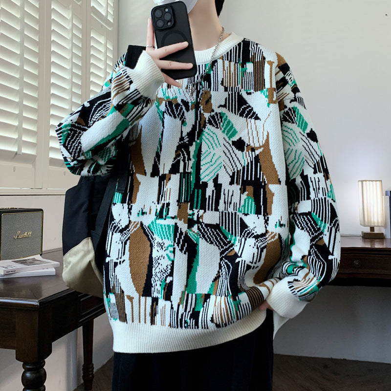 Men's Round Neck Knitted Sweater