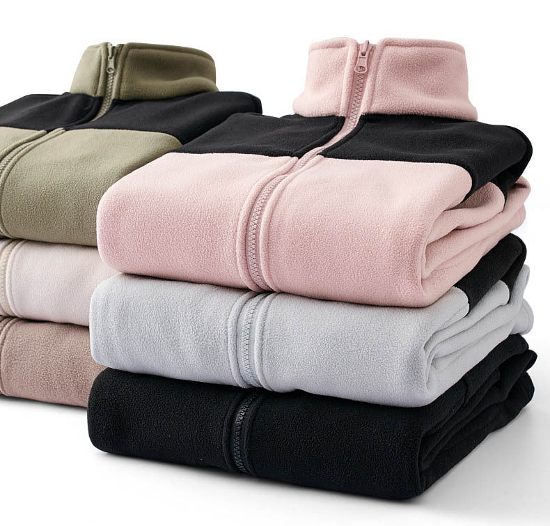 Hooded Windbreaker Colorblock Zip-up With Pockets Waterproof Outwear jacket