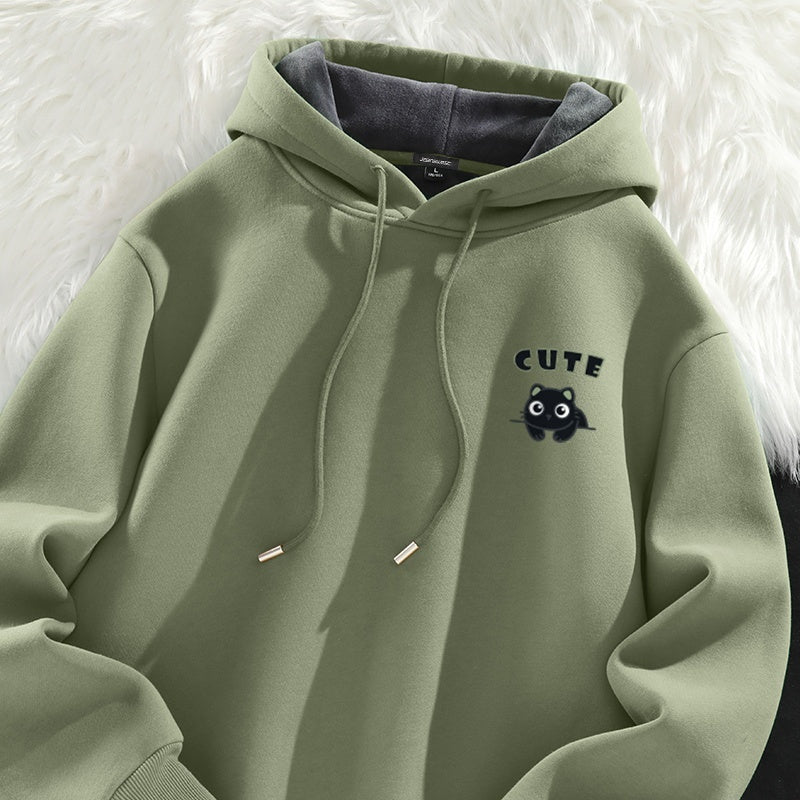 Velvet Padded Thickened Hooded Jacket