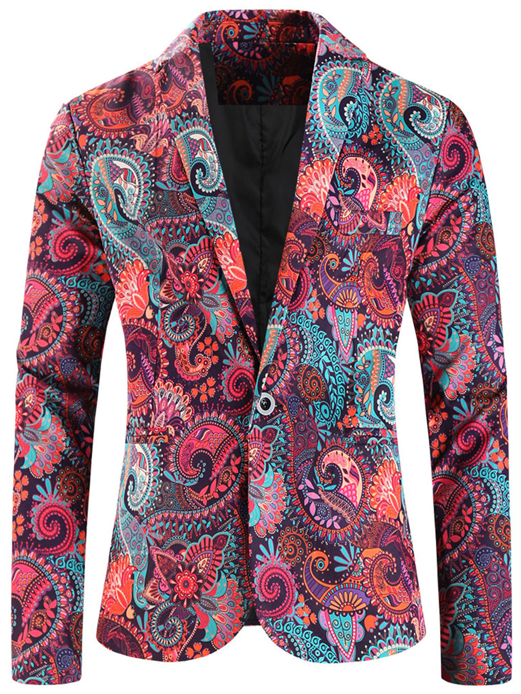 One Button Printing Leisure Suit men