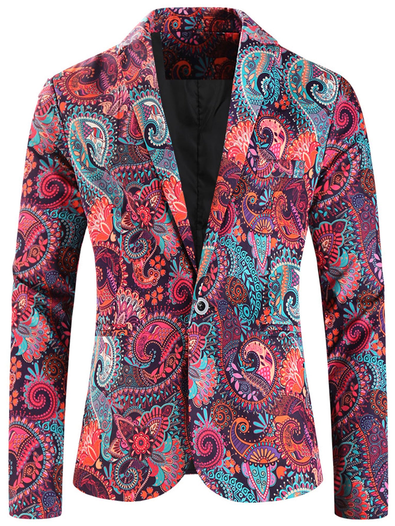 One Button Printing Leisure Suit men