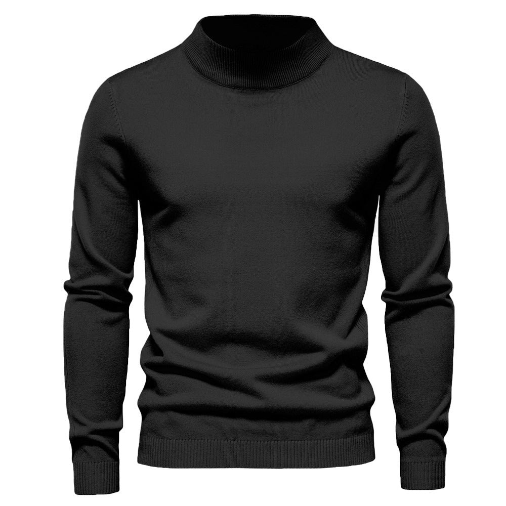 Mid-collar Slim Fit Men's Sweater