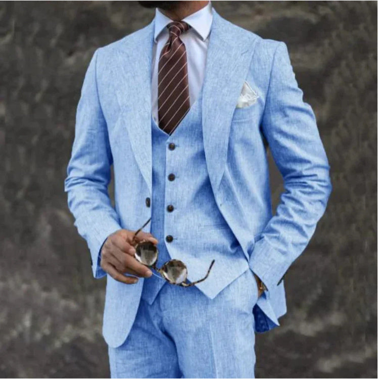 Business Casual Three-piece Suit Men