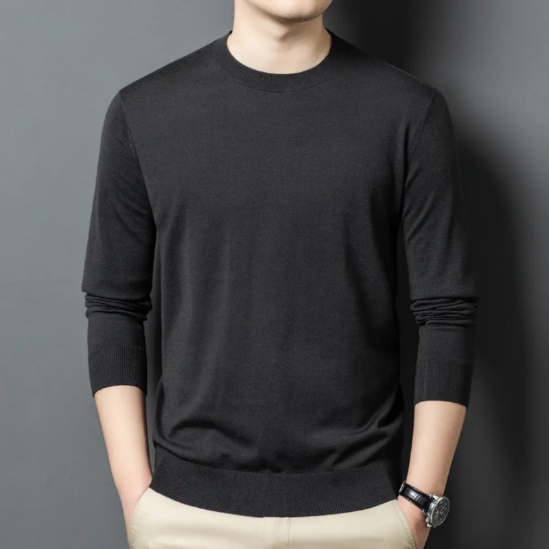 Round Neck Wool Men's Sweater