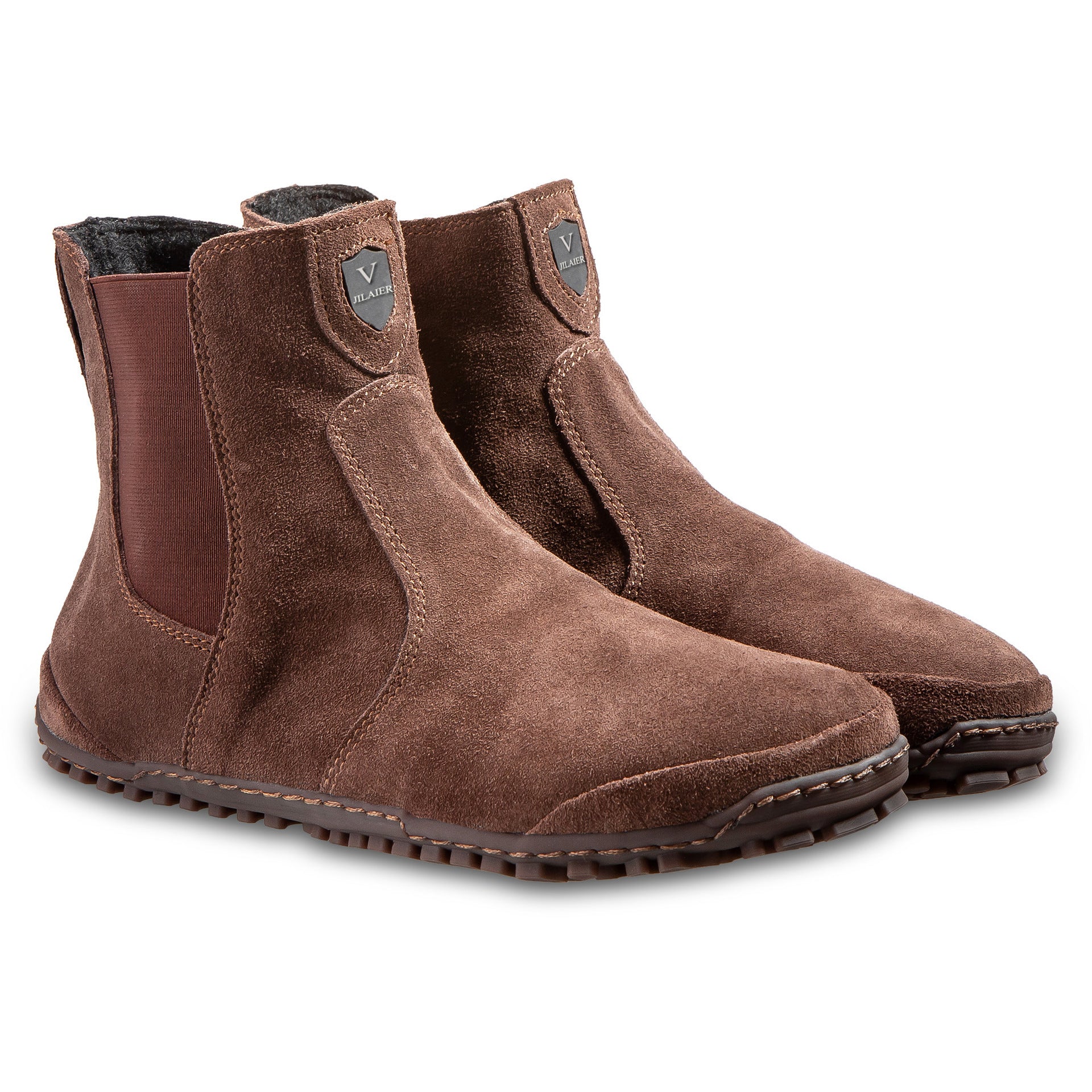 Men And Women Wear Round Toe Color-blocking Single Boots