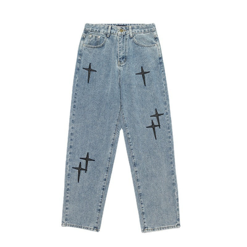 Spring And Autumn Casual Men's Nine Point Jeans