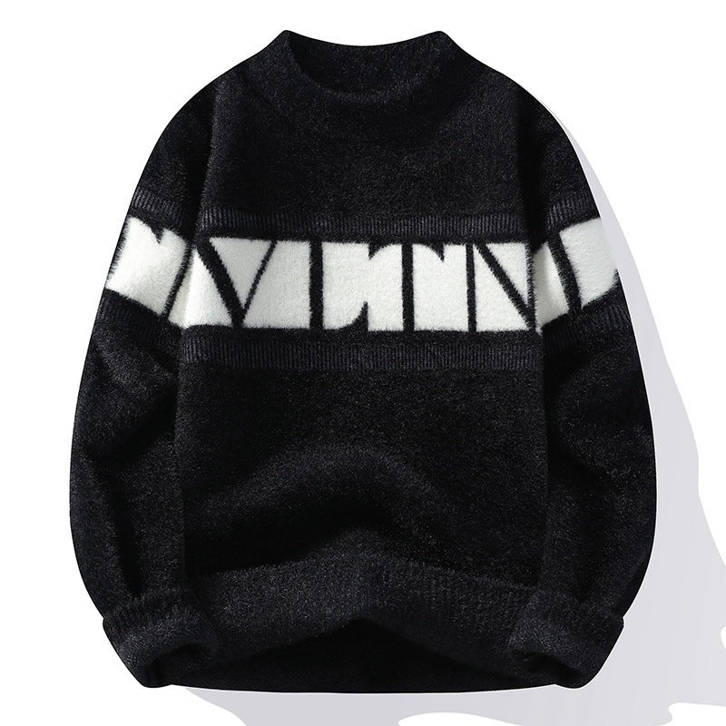 Autumn And Winter Round Neck Men's Knitwear