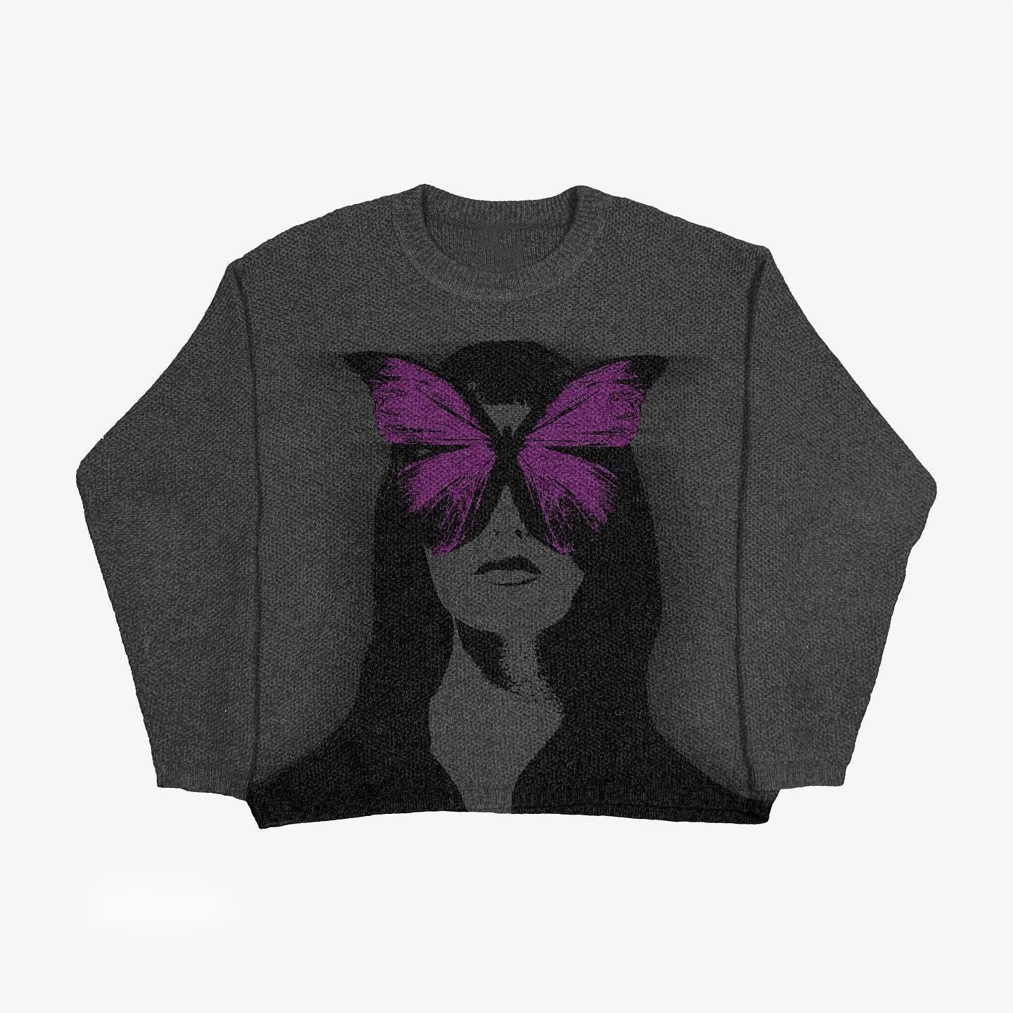 Men's Creative Pattern Printing Loose Casual Sweater