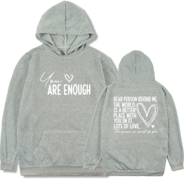 Spring And Autumn Casual Love Letter Loose Men's And Women's Hoodie