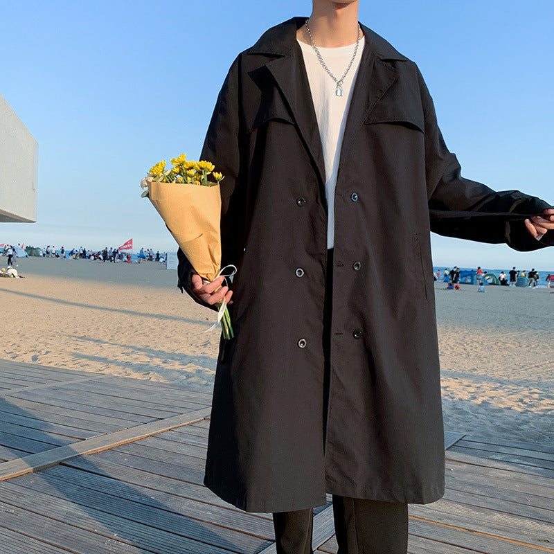 Men Over The Knee Long Coat Jacket