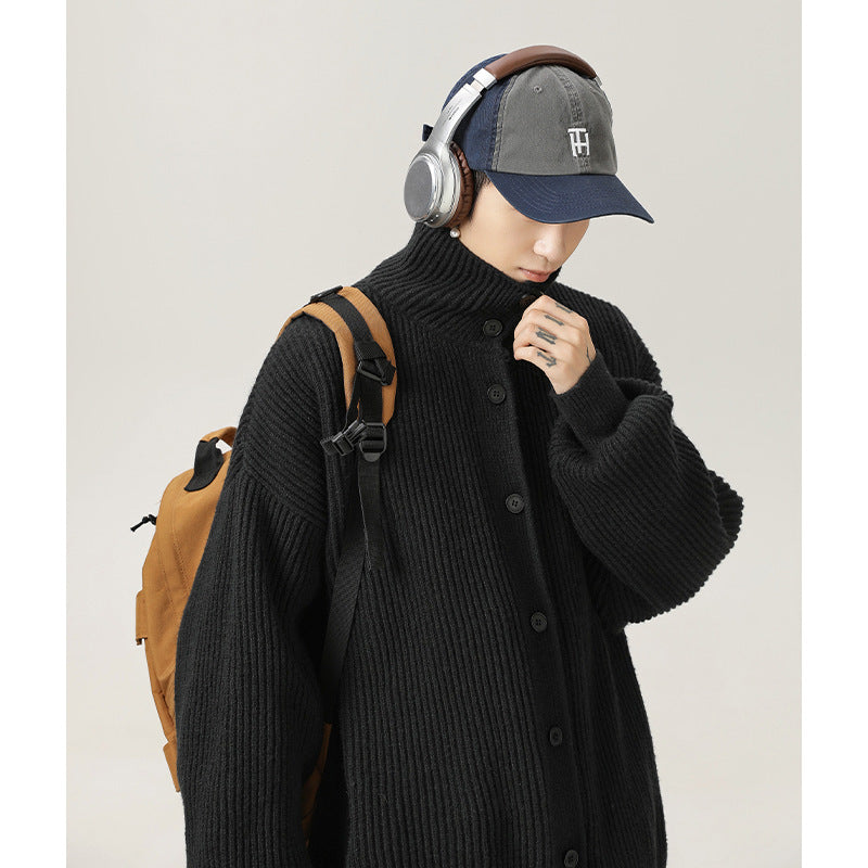 Japanese-style Retro Turtleneck Cardigan Sweater