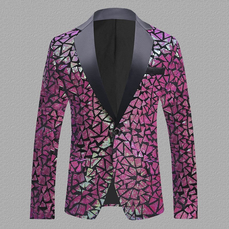 Velvet Men's Sequined Performance Dress suit