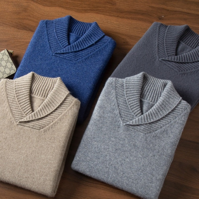 Autumn And Winter Cashmere Lapel Sweater