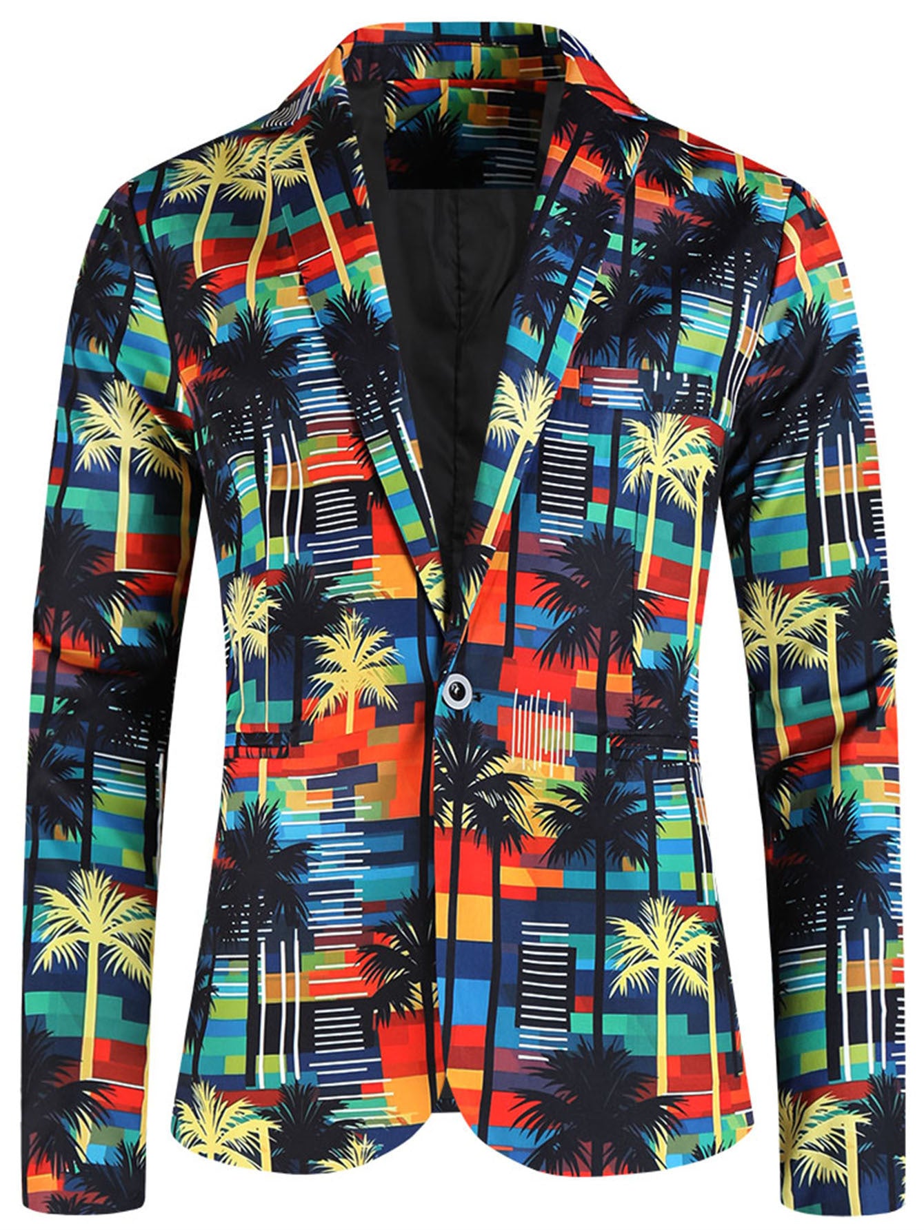 One Button Printing Leisure Suit men