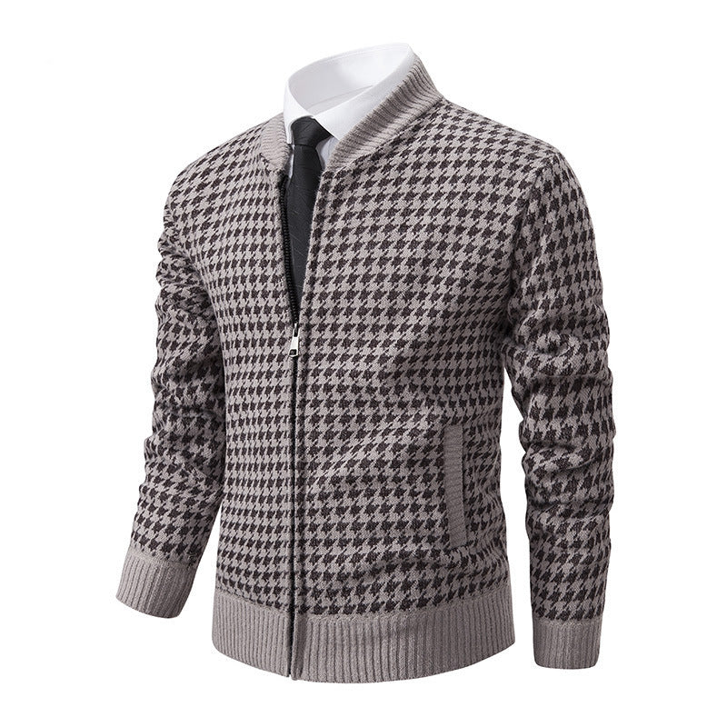 Men's Sweater Coat Cardigan Long Sleeve Knitted Thickened Warm sweater