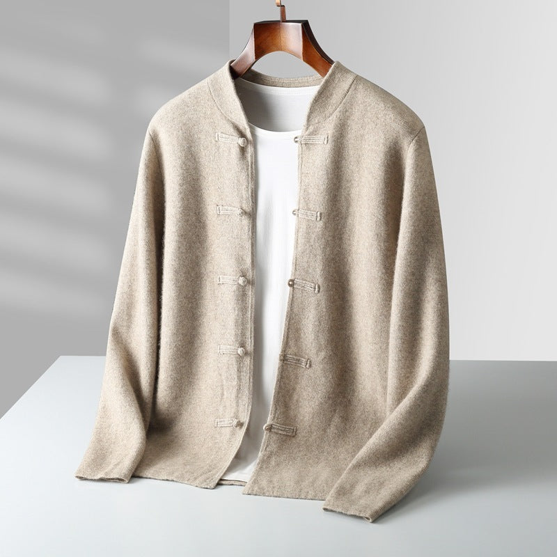 Button Warm Thickened Wool Coat