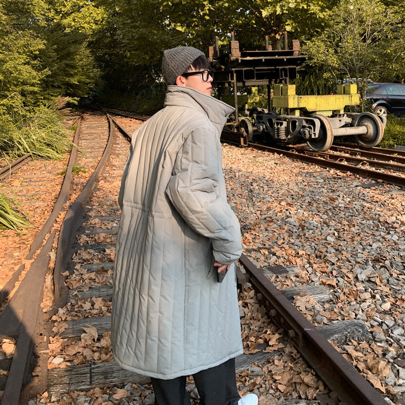 Mid-length Cotton Coat For Men