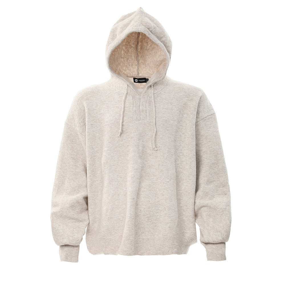 Street Fashion Warm Keeping Solid Color Hoodie