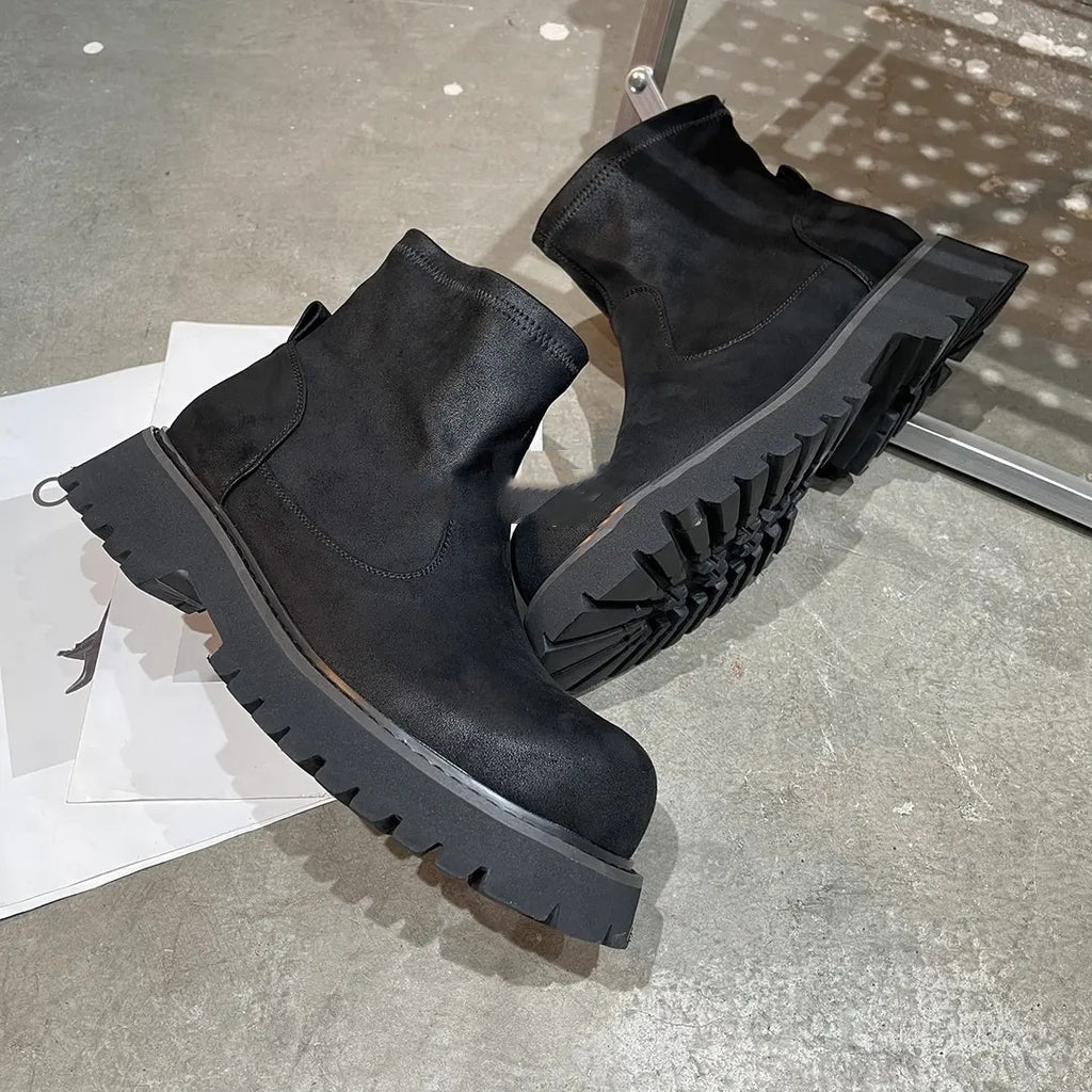 Men's Retro Distressed Suede Chelsea Boots