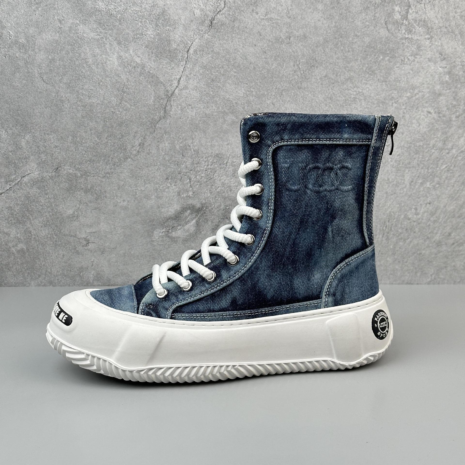 High-top Canvas Boots Fashionable All-match Boots Men