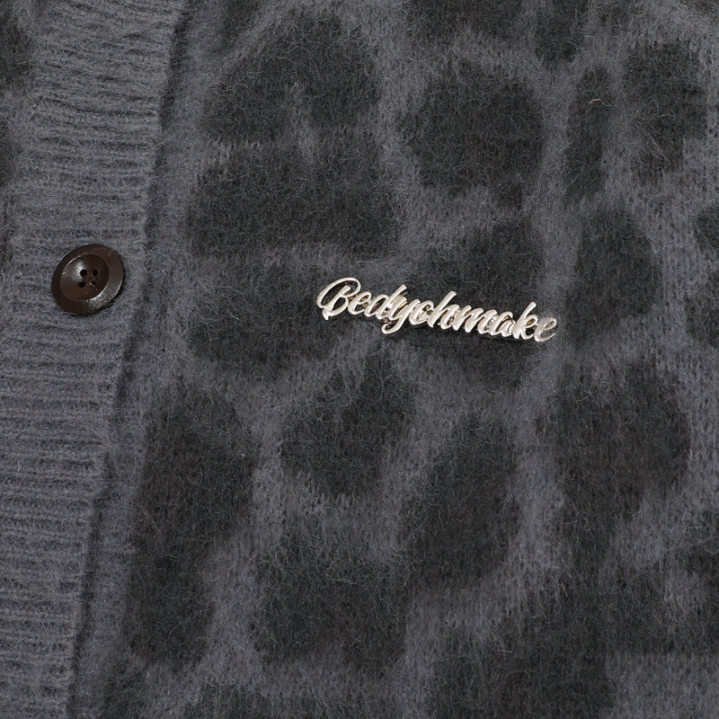 Retro Personalized Leopard Print Knitted Sweater