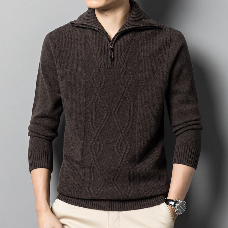 Middle-aged Thick Thermal Knitting Base sweater