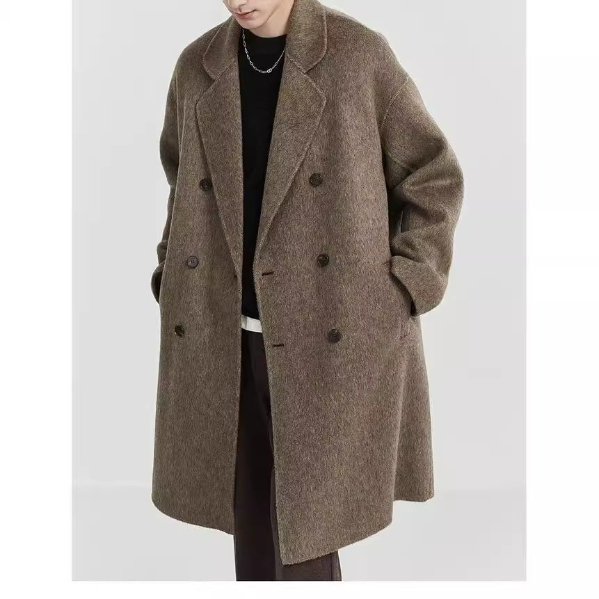 Double-sided Woolen Men's Mid-length Coat