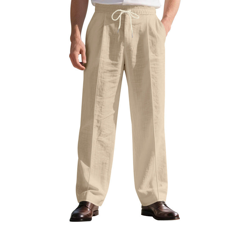 Loose Breathable Linen Leisure Men's Beach Pants