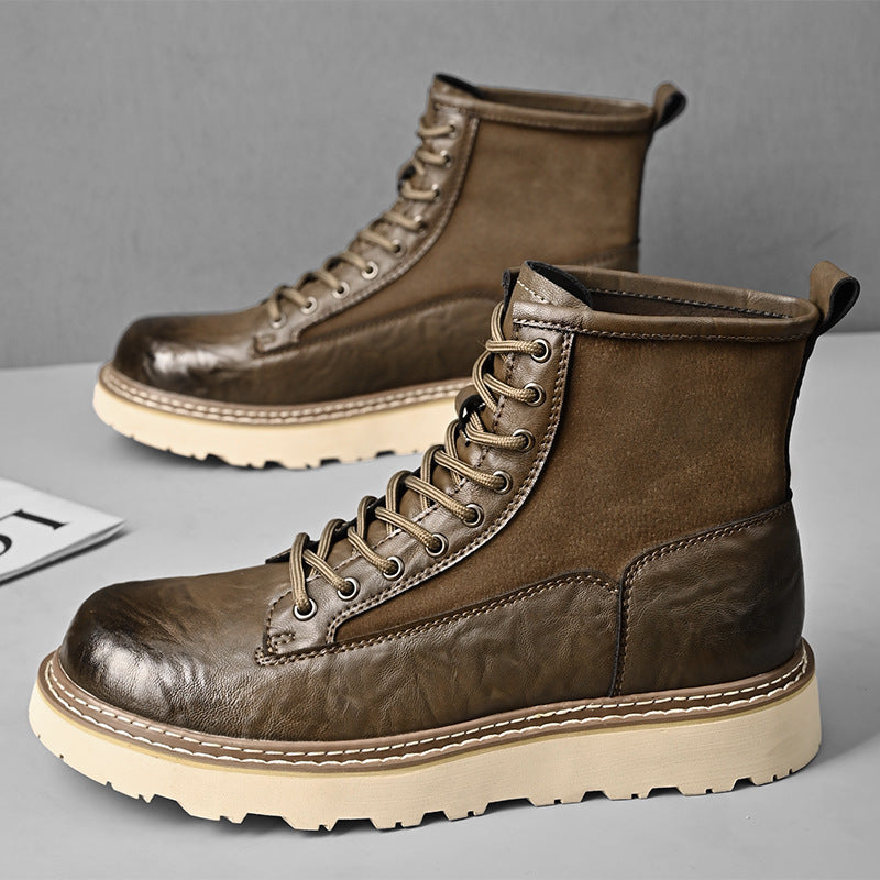Men's High-top British Style Working Boots