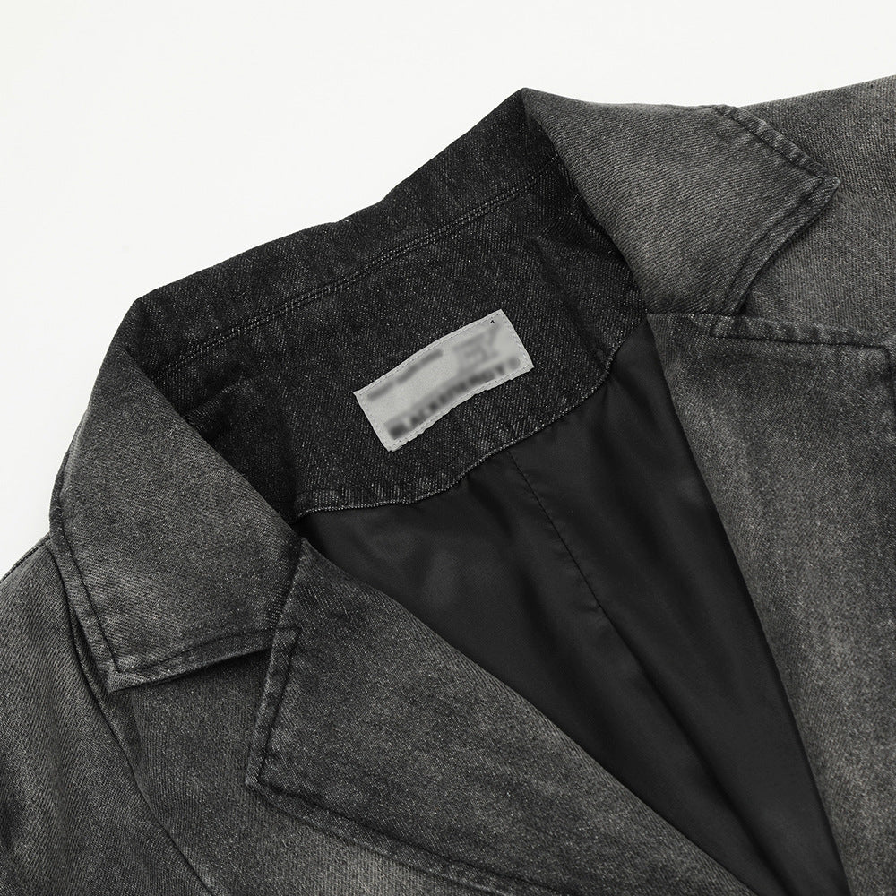 Inkjet Gradient Denim Coat