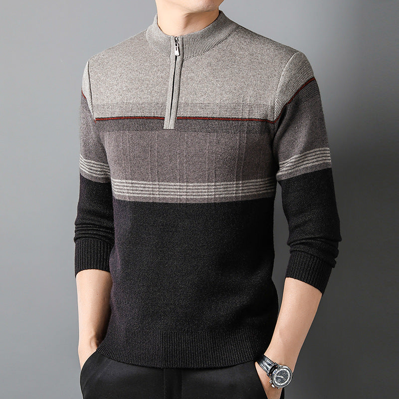 Men's Thickened Long-sleeved Sweater