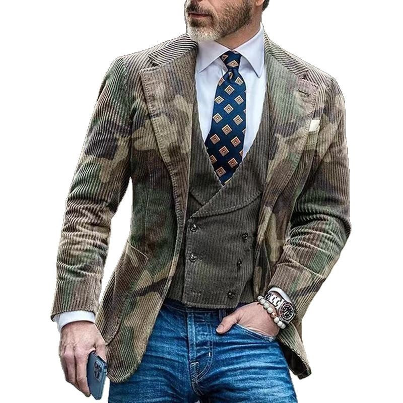 Men's Casual Printed Business Suit